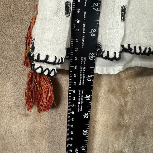 Tularosa Halo Embroidered Tassel Dress | White Boho Mini Revolve | Size XS - Picture 10 of 10